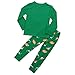 WangsCanis Baby Boy Pyjama Set Dinosaur Pattern Long Shirt + Leggings Sleepsuit Green 5 Year