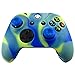 Produktbild Silikonhülle Haut Chützende Gummi für XBOX ONE Controller + Daumengriff Stick-Kappe x 2 (Blau-Gelb)