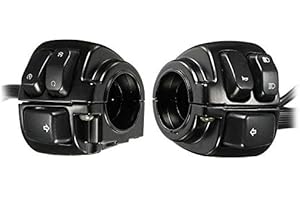MASO Pair Motorcycle 1'' 25mm Handlebar Control Switch with Wiring Harness for 1996-2012 Sportster 883 1200