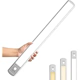 LED Armadio Sensore Movimento Luce, Epicflare Notturna Lampada Guardaroba Luci Barra Sottopensili Senza Fili Ricaricabile Bat