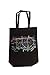 Produktbild 100% Baumwolle, London (schwarz) U-Bahn-Karte Hand Bedruckt Canvas Tote Bag(Black underground bag)