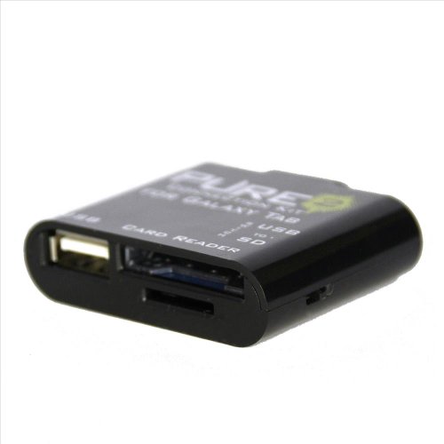 Pure² 5 in 1 OTG Multimedia Connection KIT Adapter für Samsung Galaxy Note 10.1 N8000 / N8100 / Tab / Tab 2 / 7.0 / 8.9 / 10.1 Unterstützt MS, SD, SDHC, MMC, MMC2, RS-MMC, SD UITRA2, EXTREME SD, Extreme 3 SD, TF (Micro-SD) mit USB Anschluss für Tastatur, Maus und Festplatten - 2