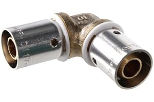 ANJOU CONNECTIQUE - Raccord à sertir - Lot de 10 raccords coude PER à sertir égal Ø12x1,1
