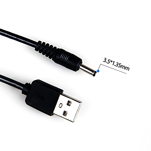 Sisthirth 2pack 1M Cable de Alimentación de USB a DC Conector USB Stecker auf 3,5mm*1,35mm DC Spannung Jack Female-Schnur-Kabel(3.5*1.35mm) - 2