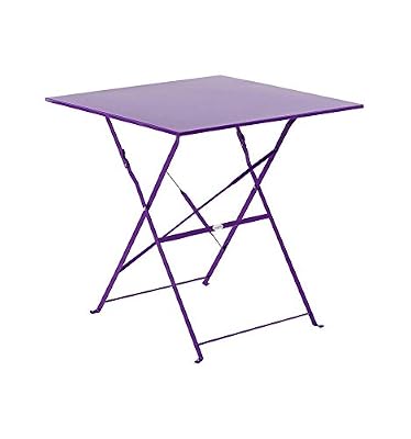 Hespéride Table de jardin carrée pliante 70x70cm Camargue violet Hespéride