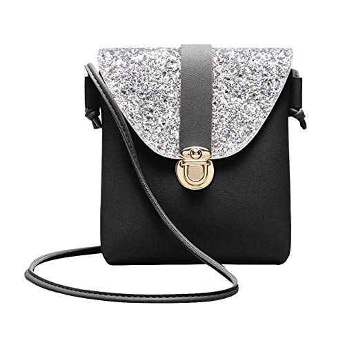 Prosperveil Women PU Handbag Small Bling Shoulder Bags Lady Mini Cute Crossbody Bag