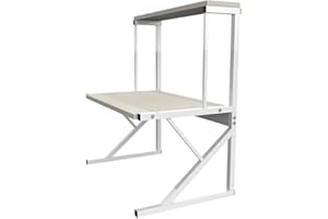 LANTUS Étagère de Cuisine sur Pieds pour Micro-Ondes Étagère métallique en Bois et Acier, avec 3 tablettes-65*54*30cm-érable Blanc