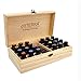 Produktbild Colinsa 25 Grids Holz Kosmetik Ständer, Kosmetikorganizer Für Ätherisches Öl Tragetasche Aromatherapie Container/Nagelöl/Schatz Schmuck Aufbewahrungsbox,27,5 x 15 x 8,3 cm