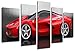 Produktbild Wandbild - Rotes Ferrari-Auto, 165 x 62 cm, Holzdruck - XXL Format - Kunstdruck, ref.26330