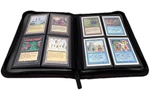 docsmagic.de Premium Pro-Player 4-Pocket Zip-Album Black - 160 Card Binder - MTG - PKM - YGO - Reissverschluss Schwarz