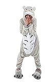Costume de carnaval, Halloween ou pyjama unisexe, combinaison d'animal gris Totoro Small