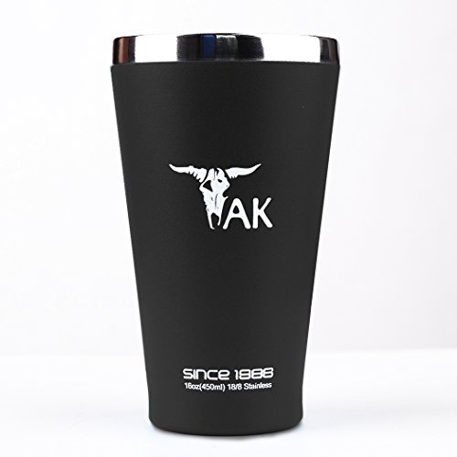 TAK 450ml Doppelschalig Edelstahl Trinkflaschen Trinkbecher Flasche Kaffeetasse Beer Tea Cup für Hält Hot Kaltgetränke