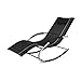Produktbild Homekraft JAWA Rock Gartenliege Sonnenliege Schaukelliege Relaxliege Liegestuhl Schaukelstuhl (Schwarz)