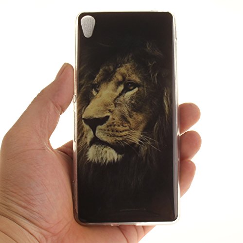 Sony XA Hülle, Xperia XA Hülle Case, Cozy Hut Sony Xperia XA Hülle TPU Case Schutzhülle Silikon Crystal Clear Case Sony Xperia XA (5 Zoll) Hülle Case Cover Ultra-Transparente Flexible TPU Bumper Handy Tasche Case Cover Etui Hülle mit Anti-Rutsch Kratzfest – Löwe - 3