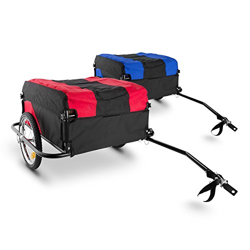 DURAMAXX Mountee Fahrradanhänger Lastenanhänger (Transportbox mit 130 Liter Volumen, belastbar bis 60 kg, Kugel-Kupplung für Fahrräder mit 26“ – 28“) rot oder blau - 2