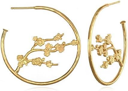 Satya "Burgeoning Beauty" Cherry Blossom Hoop Earrings