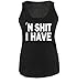 Produktbild Comedy Shirts - 'N SHIT I HAVE - Damen Tank Top - Schwarz/Weiss Gr. L