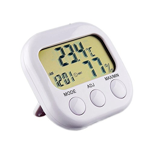 Yongse Thermo-Hygrometer mit Innentemperatur/Luftfeuchtigkeit Zeiger und Uhr (1 Stück) - 3