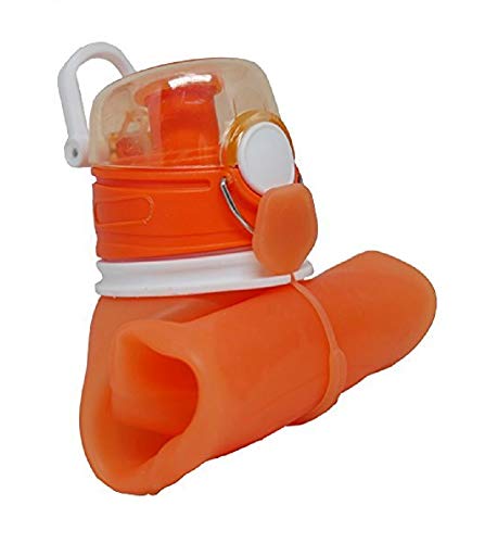 Travel Gadgeteer PLEGABLE botella de agua 750ml + VALVULA SEGURA | Silicona de grado alimenticio sin BPA