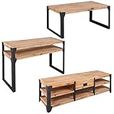 ✅Der Zusammenbau ist kinderleicht.Maße des Fernsehtisches: 140 x 40 x 45 cm (L x B x H), Maße des Couchtisches: 100 x 60 x 45 cm (L x B x H), Maße des Konsolentisches: 120 x 40 x 85 cm (L x B x H)