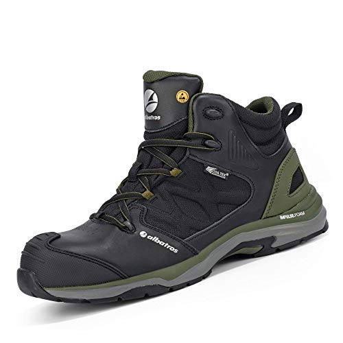 ALBATROS 636220 ULTRATRAIL OLIVE CTX MID S3 ESD WR HRO SRC Sicherheitsschuhe Arbeitsschuhe schwarz/oliv 43 schwarz/oliv