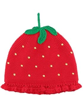 GGBaby@ Strickmütze Baby-Mädchen Baumwolle Erdbeere-Form Niedliche Mütze Frühling Herbst Winter