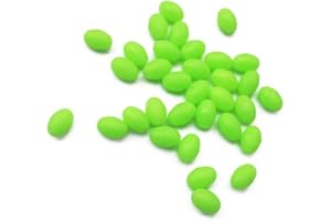 Perle da pesca NOPEILVI/ 100 pezzi di pesca morbidi a forma di ovale per perle di pesca attrezzature per pesca uova per pesca da pesca del mare Tackle di pesca - 1,2 mm diametro perline