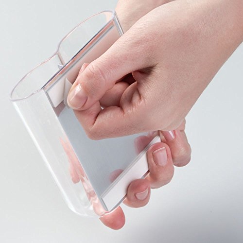 InterDesign 21820EU Affixx, Peel-and-Stick Starker Selbstklebender Una Zahnbürstenhalter für Zwei, Plastik, klar/polished, 8,84 x 3,96 x 11,86 cm - 7