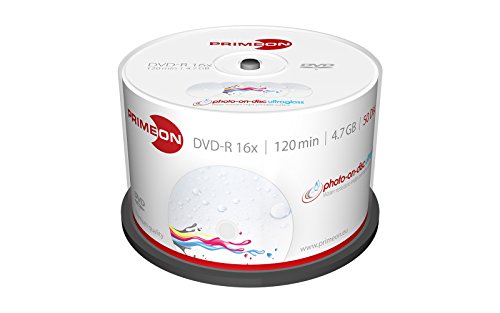 Primeon DVD-R Rohlinge (16x Speed, 4,7GB, 120 Min, 50-er Spindel)