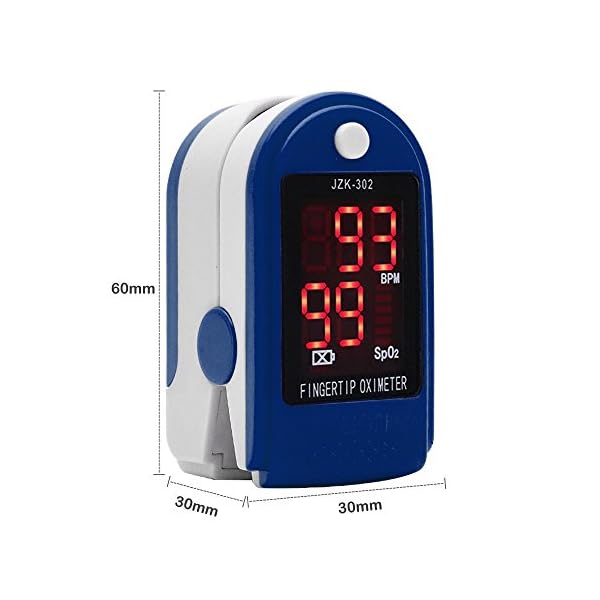 €18.42 Pulsossimetro e cardiofrequenzimetro, pressione sanguigna e  saturimetro, sensore SpO2, con display LED e borsa per il… - bikewebshop.it