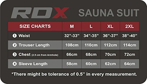 RDX Sauna Schwitzanzug Sweatanzug Saunaanzüge Trainingsanzug Fitnessanzug Schweiß Anzug Schweissanzug - 3