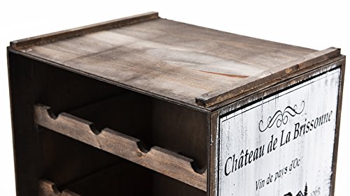 Weinregal (Hell) Flaschenregal Regal Weinschrank Küchenregal Vintage Used Shabby chic - 5