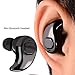 Produktbild Kabellos Bluetooth 4.0 Kopfhörer | HIFI Sport Ohrhörer | Wasserdicht In Ohr Silikon | mit Mikrofon | Versteckte In-Ear Unsichtbare Headset für Smartphones iPhone Samsung Galaxy (Schwarz)