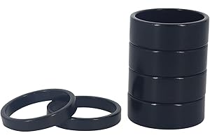 PLATT Espaciador Bicicleta de Aluminio, Anillo MTB Arandelas de Horquilla 25.4, espaciadores para Vástago de Montaña Bicicleta 1" 5 mm*2/10mm*4