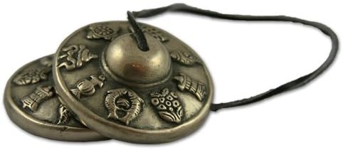 Tingsha Chimes - Eight Auspicious Symbols - Large