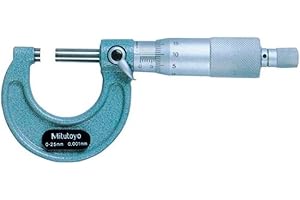 Mitutoyo MIT103-129 Micrometer with 0.001mm Graduation, 0mm-25mm Range