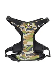 SKORA Adjustable Reflective Breathable Army Design Poly-Cotton Mesh Outdoor Training Dog Fit Chest Harness for Extra Large Dogs (35-48 Inches )