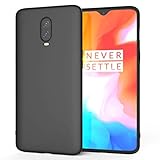 Caseflex Cover OnePlus 6T - Custodia in Gel TPU Morbido in Silicone Sottile – Custodie Resistente ai Graffi - Finitura Opaca - Leggera & Nessun ingombro - Nero - CS000012ON
