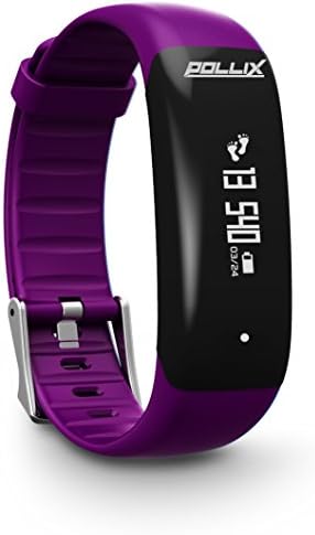 POLLIX - Activity Fitness Tracker - Fitness Tracker Watch for Women and for Men - Best Fitness Tracker Waterproof - Personal Sport Fitness Tracker GPS - Slim Fitness Tracker Heart Rate - Wireless Fitness Tracker for Gym (PRO-S Purple)