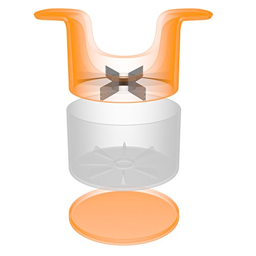 Fiskars Apfelteiler mit Behälter, 16,4 x 12,7 x 7,8 cm, Kunststoff/Stahl, Functional Form, Weiß/Orange, 1016132 - 5