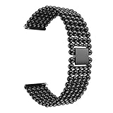 happy event Überzug Zinklegierung Uhrenarmband Ersatzband Handgelenk für Samsung Galaxy Watch (Schwarz)