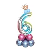 💖Decorado con patrón de corona y algunos globos pequeños, únicos y hermosos.