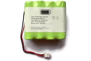 BATTEREASY Battery for-Visonic Powermax + Plus 9.6V GP130AAM6YMX Siren Alarm Replacement Extended Life