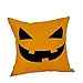 Produktbild VEMOW Heißer Halloween Party Dekoration Kissenbezüge Leinen Sofa Kürbis Geister Kissenbezug Home Decor 18"x18" (Mehrfarbig D, 18"x18" (Approx 45cm*45cm))