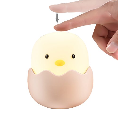 Lampe veilleuse Apuppy, Lampe uf mignonne et créative, rechargeable, en forme de poussin, contrôle tactile, pour filles et garçons, chambre à coucher et chambre d'enfant.