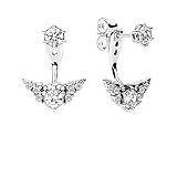 Pendientes fabricados en plata para mujeres