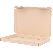 Cajas De Cartón Para Envío GB-2 - 50 Unidades, 350x250x20 Mm, Blanco, Sin Pegar, Cierre Seguro