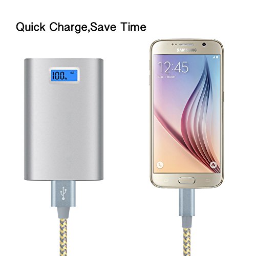 Flashstye 3Pack 1M 2M 3M Micro USB Cable Ultra Strong and Durable Nylon Braided Android Phone Charger Wire Quick Syncing and Charging USB Cord for Android Device, Samsung Galaxy, TCL, Sony, Nexus, Motorola, Sprint and More.(Gold Gray) - 3