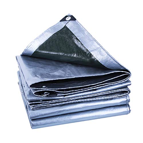 Garden Ting Espesa de Plata Aislamiento al Aire Libre Sombrilla Poncho Lona, Lona Impermeabilizante Paño para la Lluvia Protector Solar Cobertizo de Lona de Lona de Coche (Size : 6 * 8m)