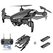 Produktbild CYMARC X12 Qinyin FPV RC Drohne mit 720p HD Kamera Hubschrauber Quadcopter VS Eachine E58 x5C Drone Schwarz + 2 Batterien